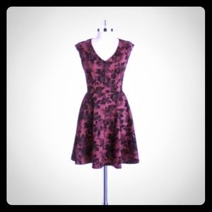 Plum and black dress